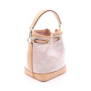 Louis Vuitton Monogram Laminated Handbag Leather Jacquard Pink Brown
